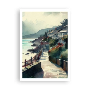 Plagát - Stredomorské mestečko - 70x100 cm