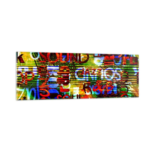 Obraz na skle - Všetky farby tónu - 90x30 cm