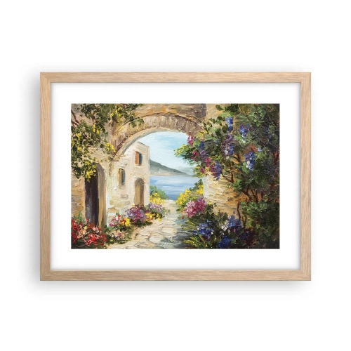 Plagát v ráme zo svetlého duba - Pôvab pobrežnej krajiny - 40x30 cm