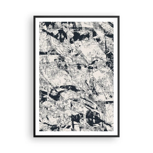 Plagát v čiernom ráme - Prelínanie protikladov - 70x100 cm