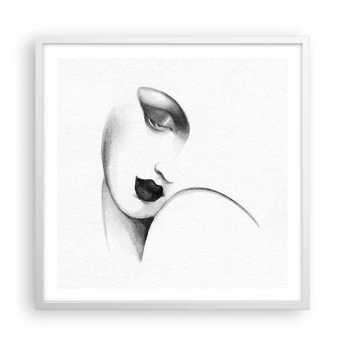 Plagát v bielom ráme - V štýle Lempickej - 60x60 cm
