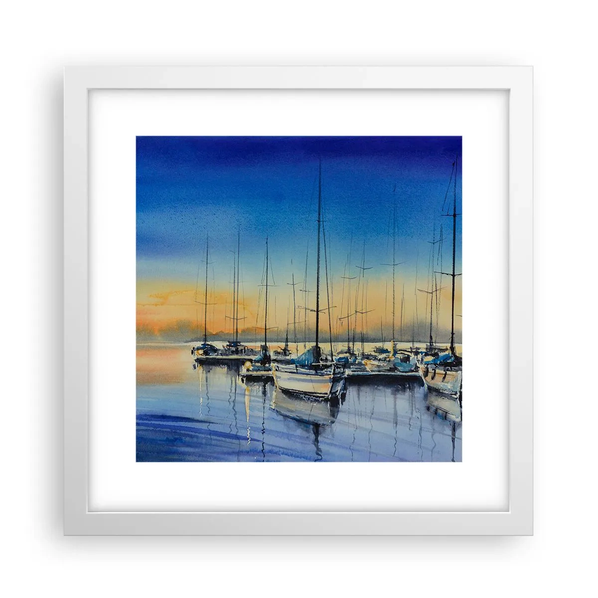 Plagát v bielom ráme - Koniec dobrého dňa - 30x30 cm