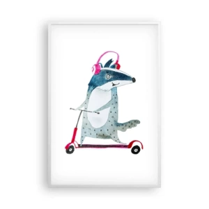 Plagát v bielom ráme - Jazvečie radosti - 61x91 cm