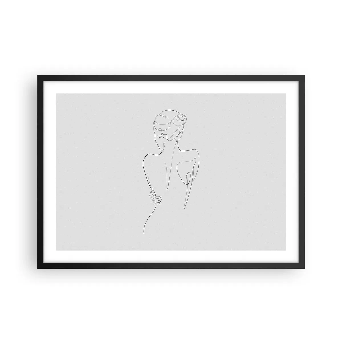 Plagát v čiernom ráme - Hudba tela - 70x50 cm