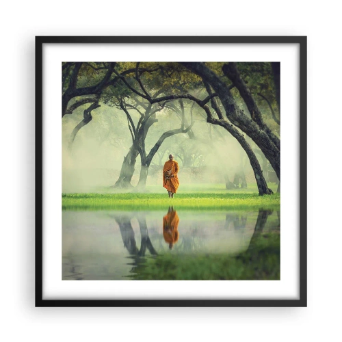 Plagát v čiernom ráme - Na ceste k osvieteniu - 50x50 cm