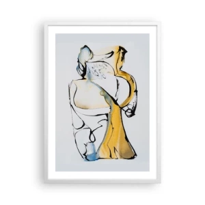 Plagát v bielom ráme - Sklenená abstrakcia - 50x70 cm