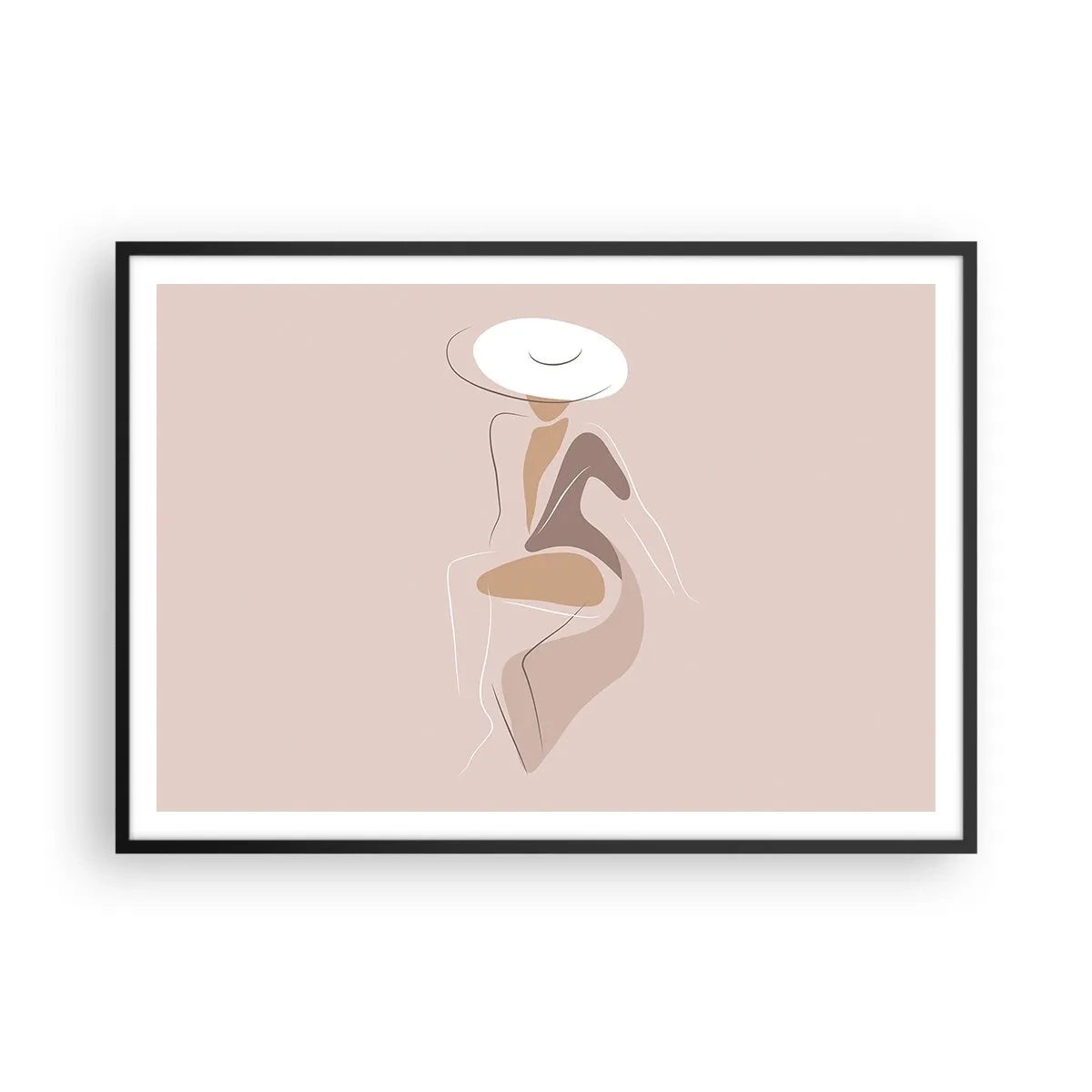 Plagát v čiernom ráme - Ako vyzerá pravá dáma? - 100x70 cm