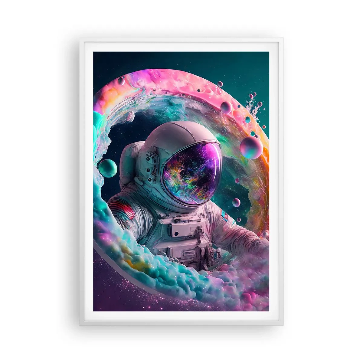 Plagát v bielom ráme - Hviezdna brána - 70x100 cm