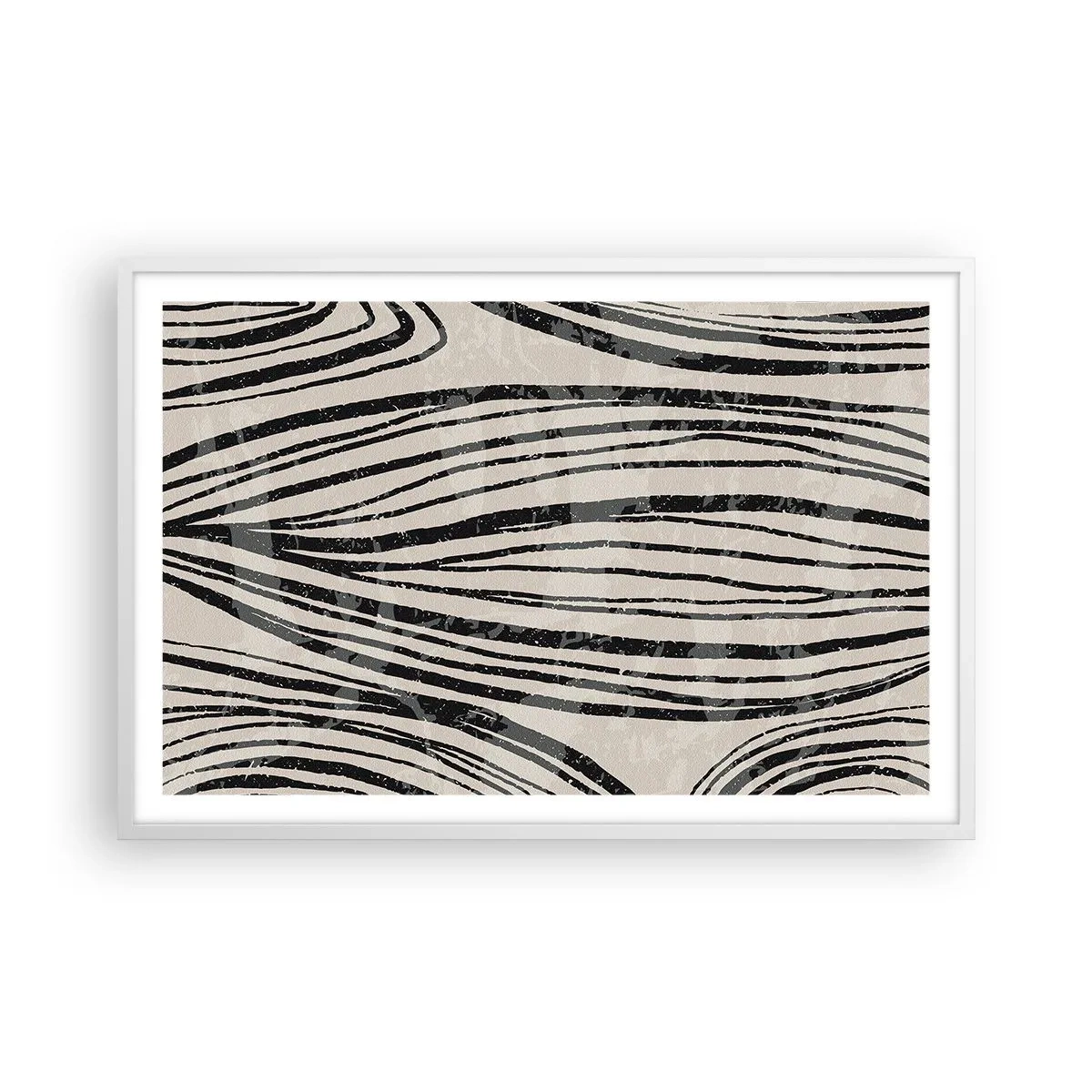 Plagát v bielom ráme - Močiar s líniami - 91x61 cm