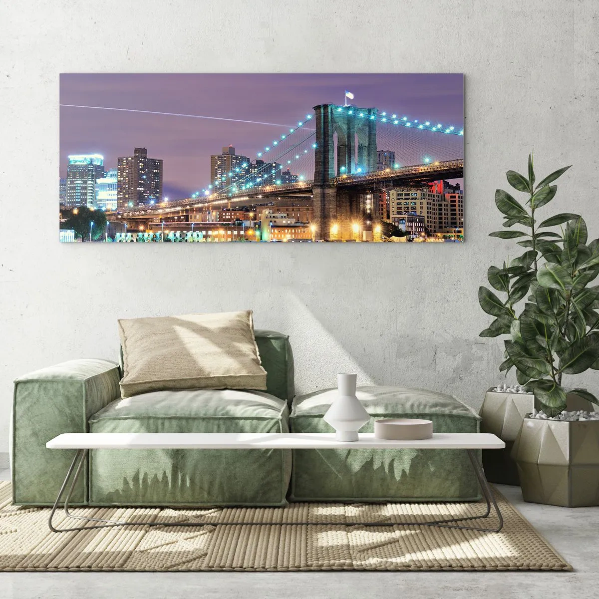 Obraz na skle - Po veľa rokov Brooklynský most - 100x40 cm