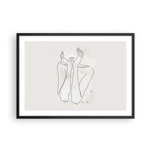 Plagát v čiernom ráme - Zasnený okamih - 70x50 cm