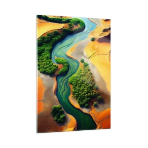 Obraz na skle - Životodarná rieka - 50x70 cm