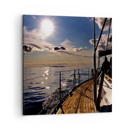 Obraz na plátne - Plavba smerom k slnku - 50x50 cm