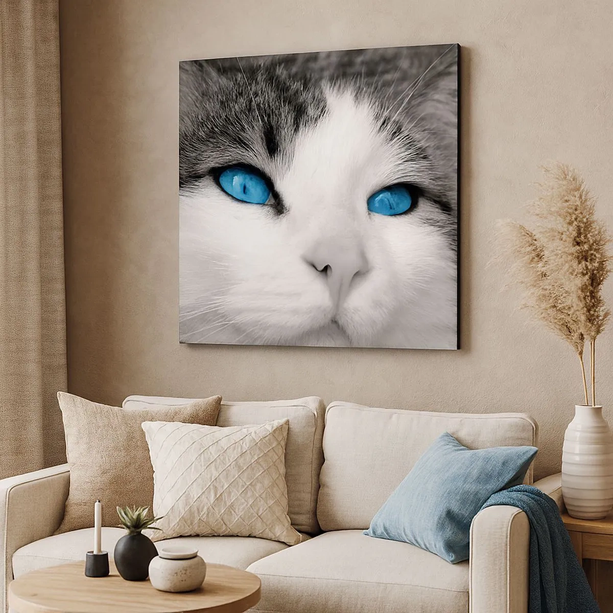 Obraz na plátne - Neobvyklý modrooký - 30x30 cm