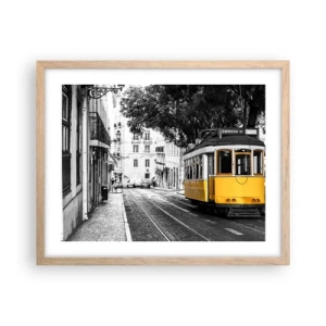 Plagát v ráme zo svetlého duba - Fado v pozadí - 50x40 cm