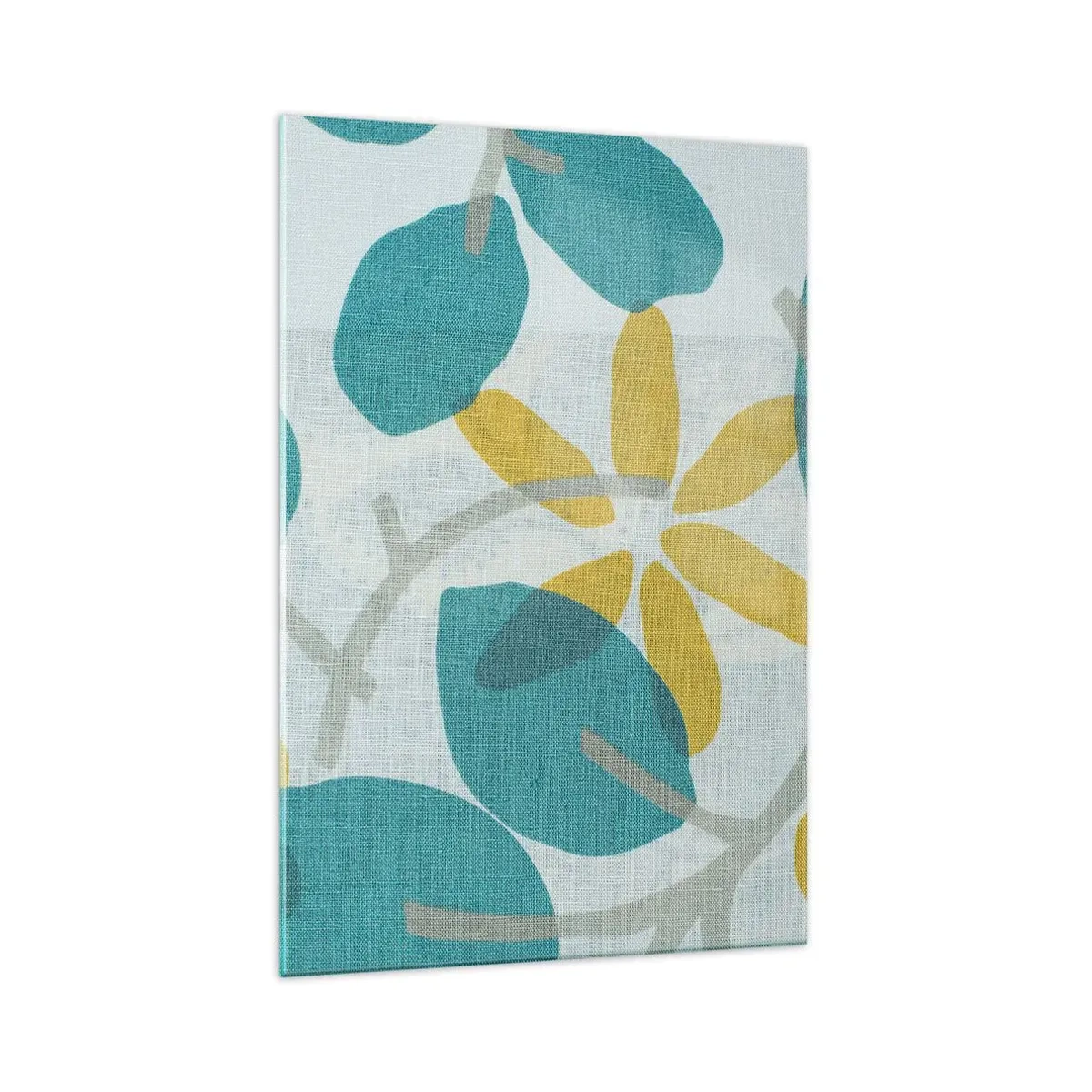 Obraz na skle - Medzi azúrovými listami - 70x100 cm