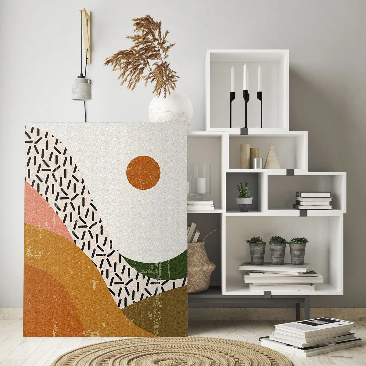Obraz na skle - Slnečná abstrakcia - 50x70 cm