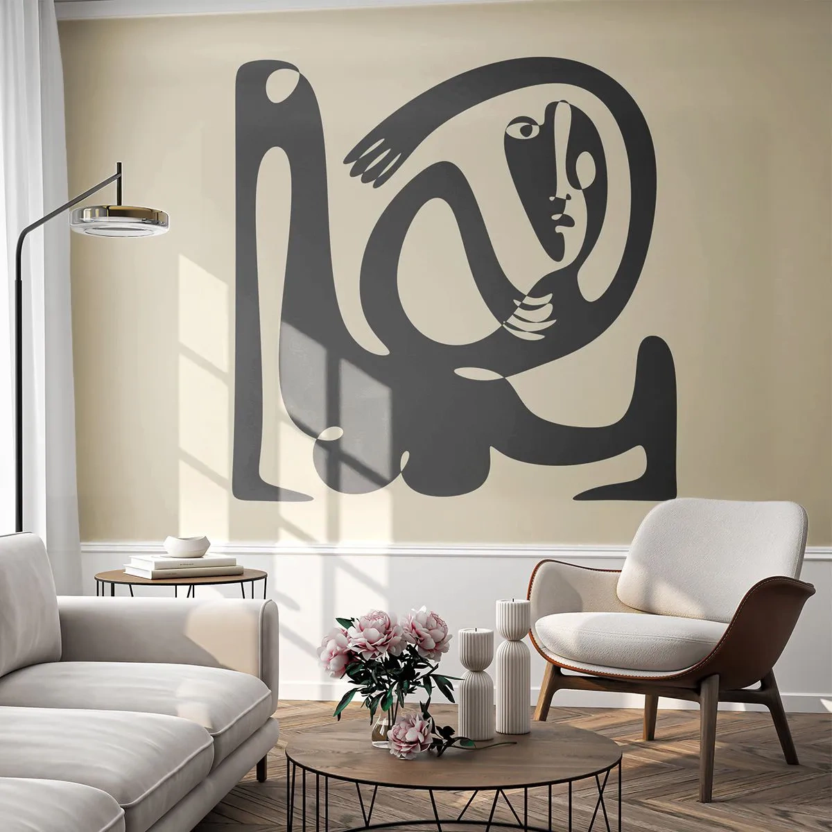 Samolepiaca Fototapeta Deluxe Sticker - Skoro Picasso - Abstrakcia, Kus, Grafika - 250x175 cm