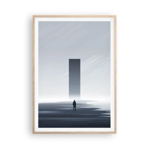 Plagát v ráme zo svetlého duba - Príležitosť alebo hrozba? - 70x100 cm