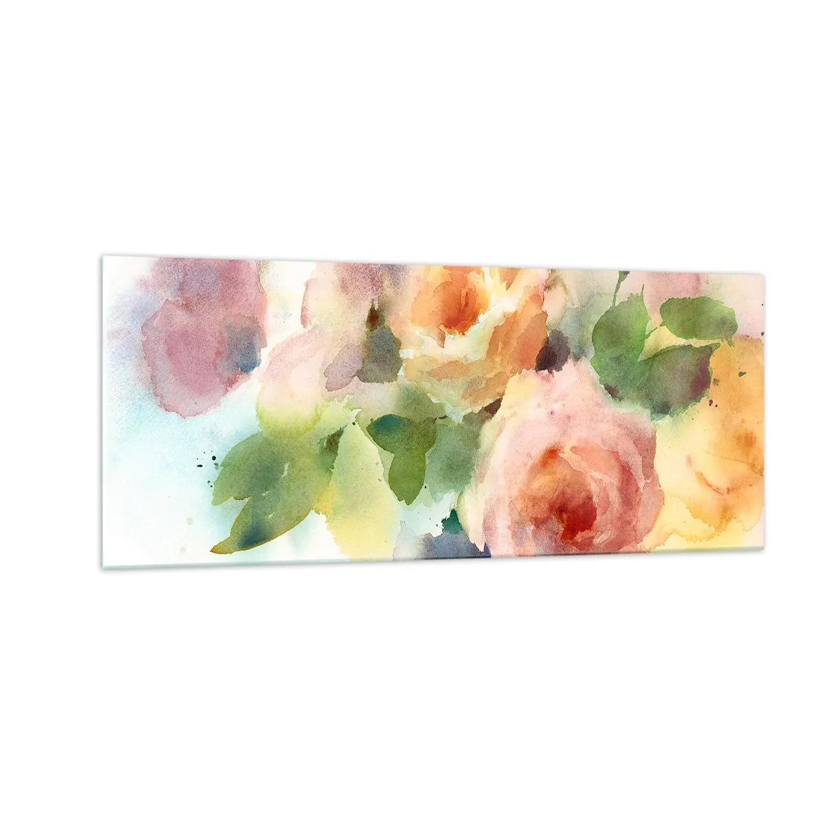 Obraz na skle - Jemné ako akvarel - 100x40 cm