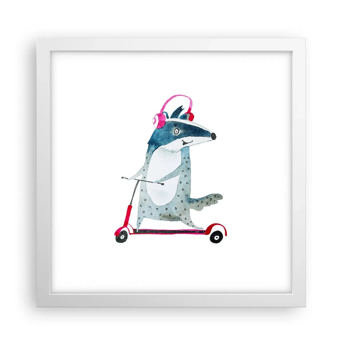 Plagát v bielom ráme - Jazvečie radosti - 30x30 cm