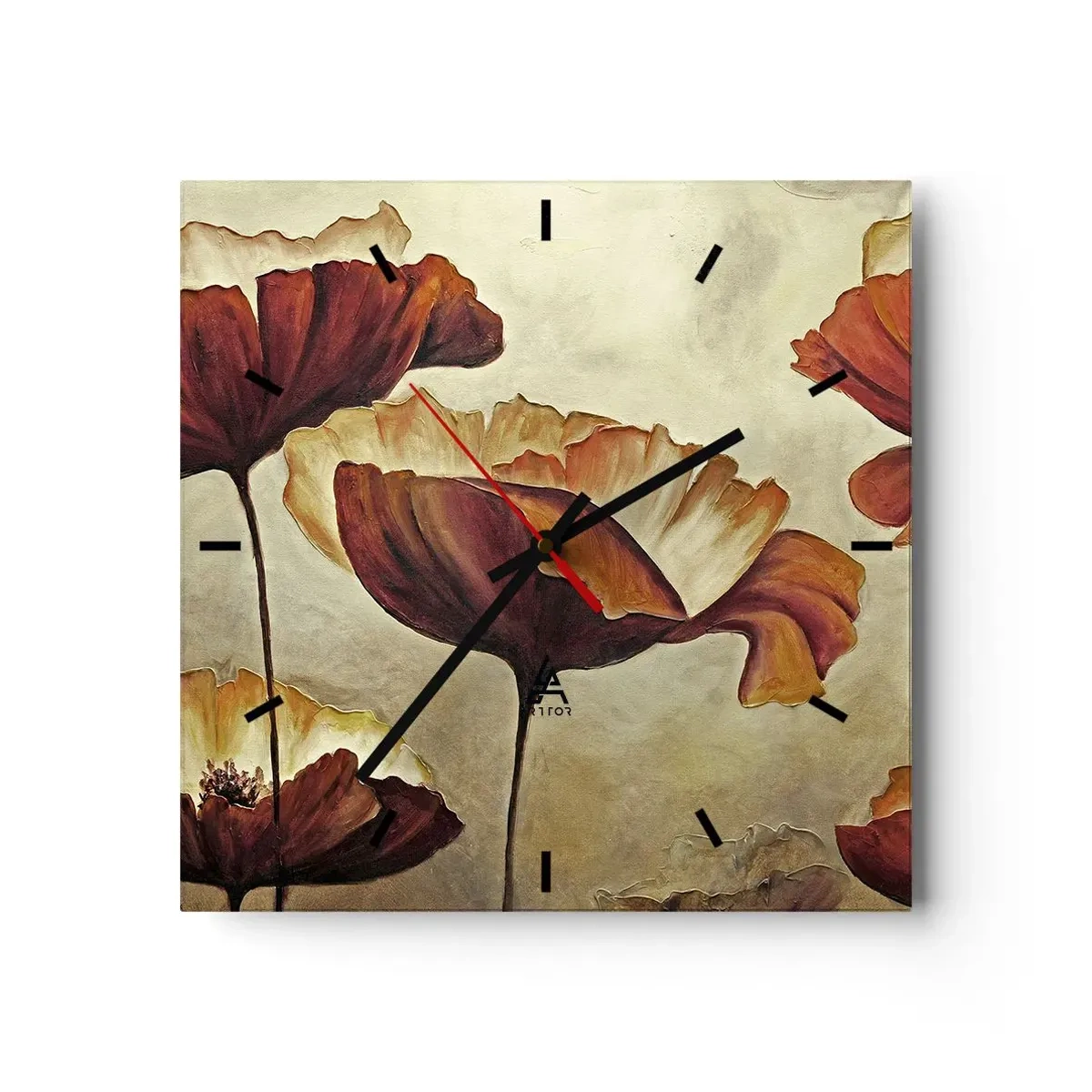 Nástenné hodiny - Lán lúky - 30x30 cm