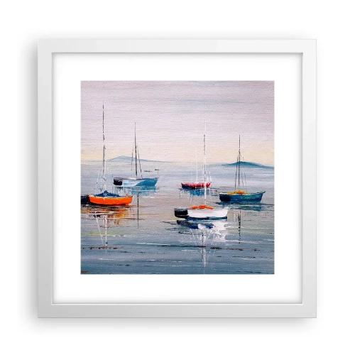 Plagát v bielom ráme - Zaslúžený odpočinok - 30x30 cm