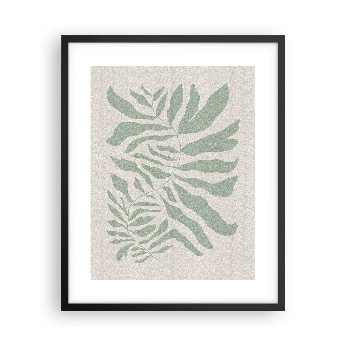 Plagát v čiernom ráme - Smaragdová vetva - 40x50 cm