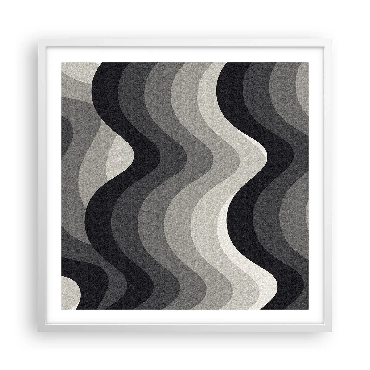 Plagát v bielom ráme - Vlna za vlnou - 60x60 cm