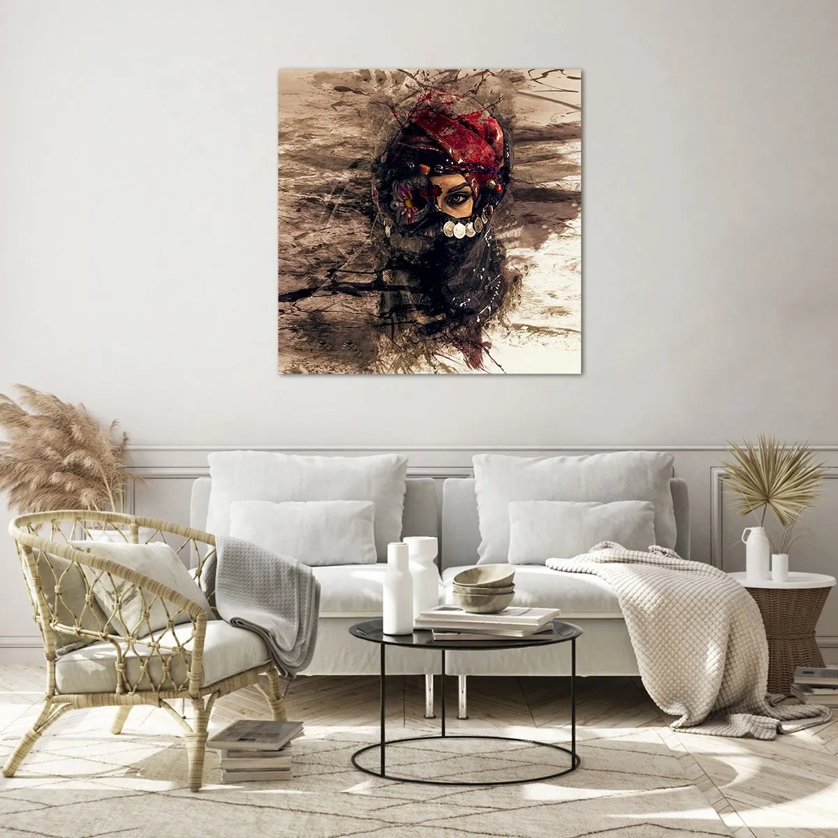 Obraz na skle - Prinajmenšom znepokojujúca - 70x70 cm
