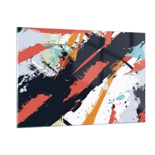 Obraz na skle - Dynamická kompozícia - 120x80 cm