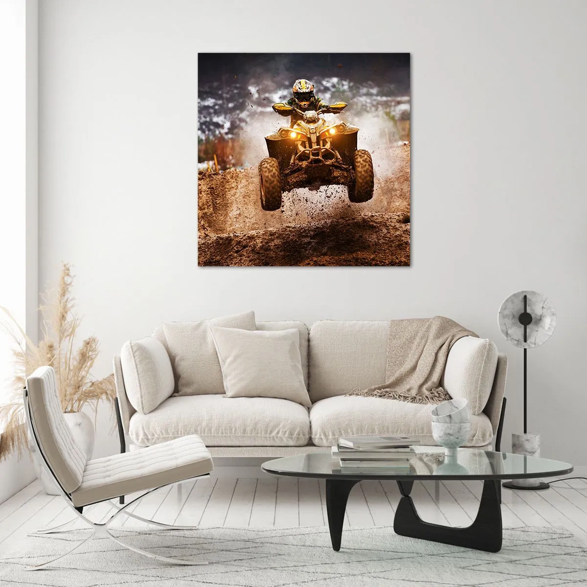 Obraz na skle - No risk no fun - 50x50 cm