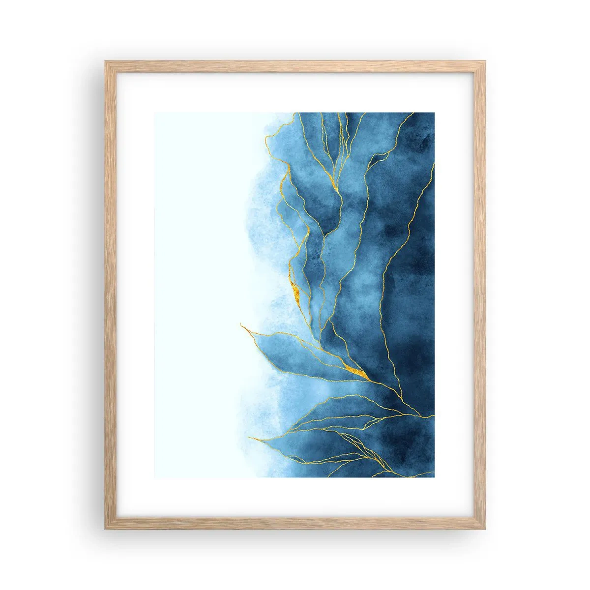 Plagát v ráme zo svetlého duba - Blankyt v zlate - 40x50 cm