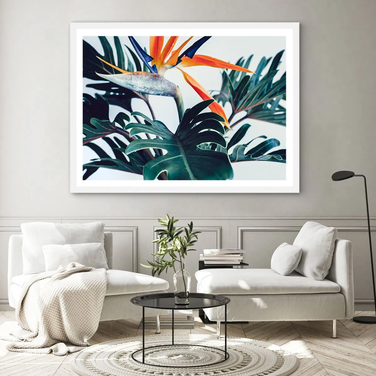 Plagát v bielom ráme - Vtáker - 100x70 cm
