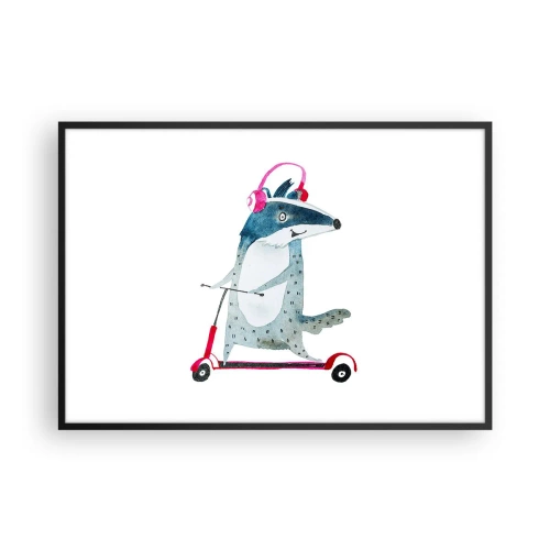 Plagát v čiernom ráme - Jazvečie radosti - 100x70 cm