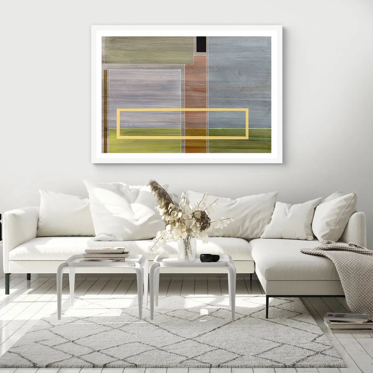 Plagát v bielom ráme - Jednoducho a v kľude - 100x70 cm