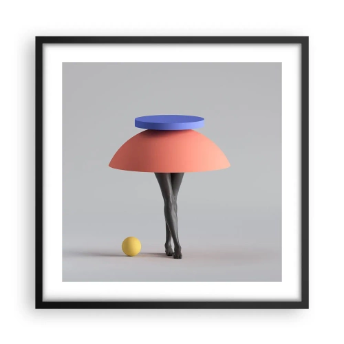 Plagát v čiernom ráme - Surrealistická kompozícia - 50x50 cm