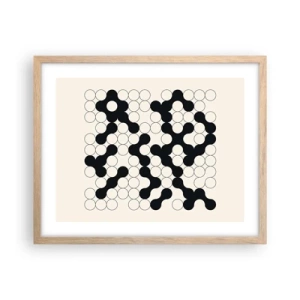 Plagát v ráme zo svetlého duba - Čínska hra – variácia - 50x40 cm
