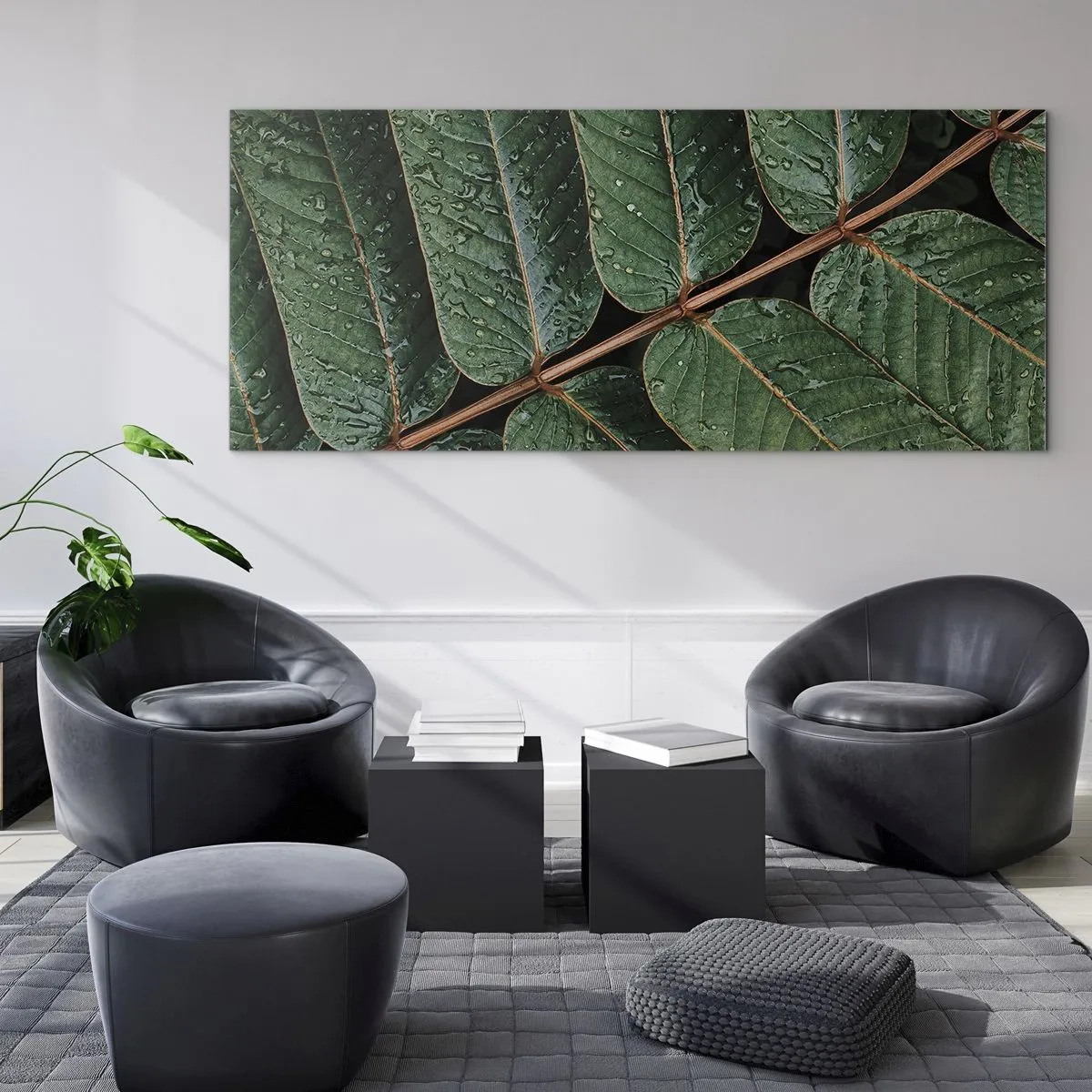 Obraz na skle - V zelenom rytme - 100x40 cm