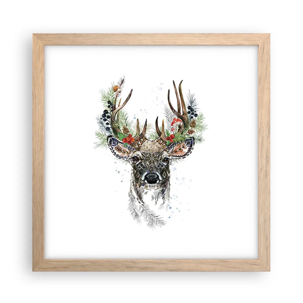 Plagát v ráme zo svetlého duba - V slávnostnom rúchu - 30x30 cm