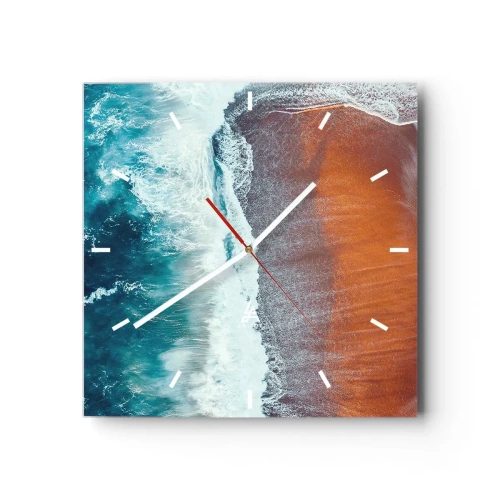 Nástenné hodiny - Dotyk oceánu - 30x30 cm