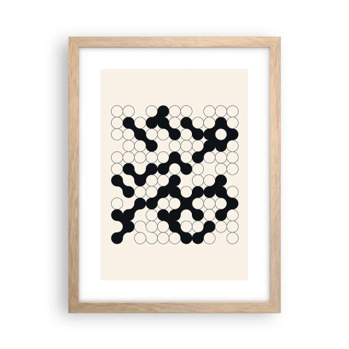 Plagát v ráme zo svetlého duba - Čínska hra – variácia - 30x40 cm