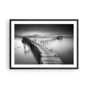 Plagát v čiernom ráme - Pokoj zabudnutého brehu - 70x50 cm