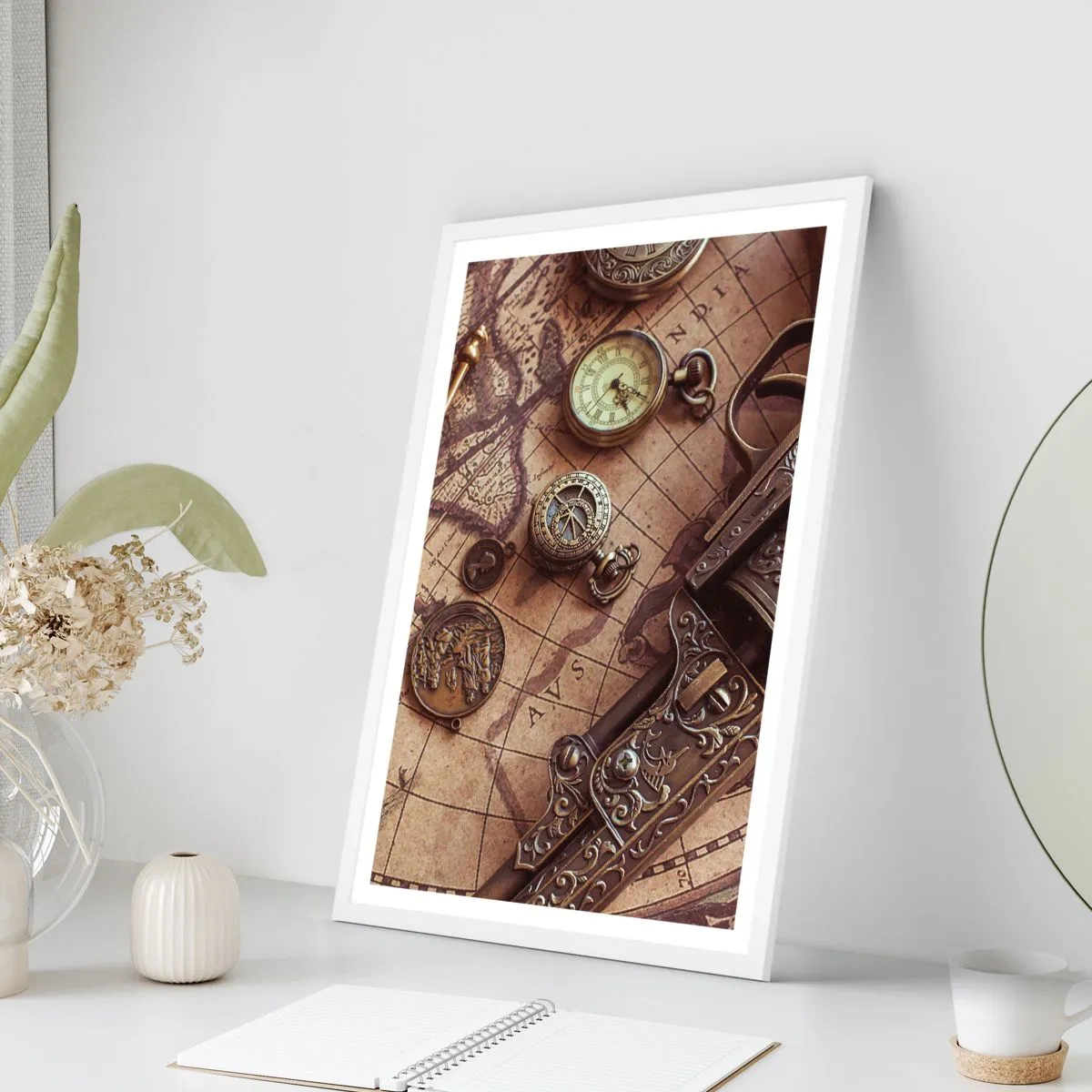 Plagát v bielom ráme - Dobrodružstvo volá - 30x40 cm