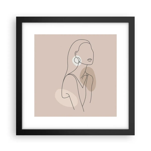 Plagát v čiernom ráme - Dievčenská ikona - 30x30 cm
