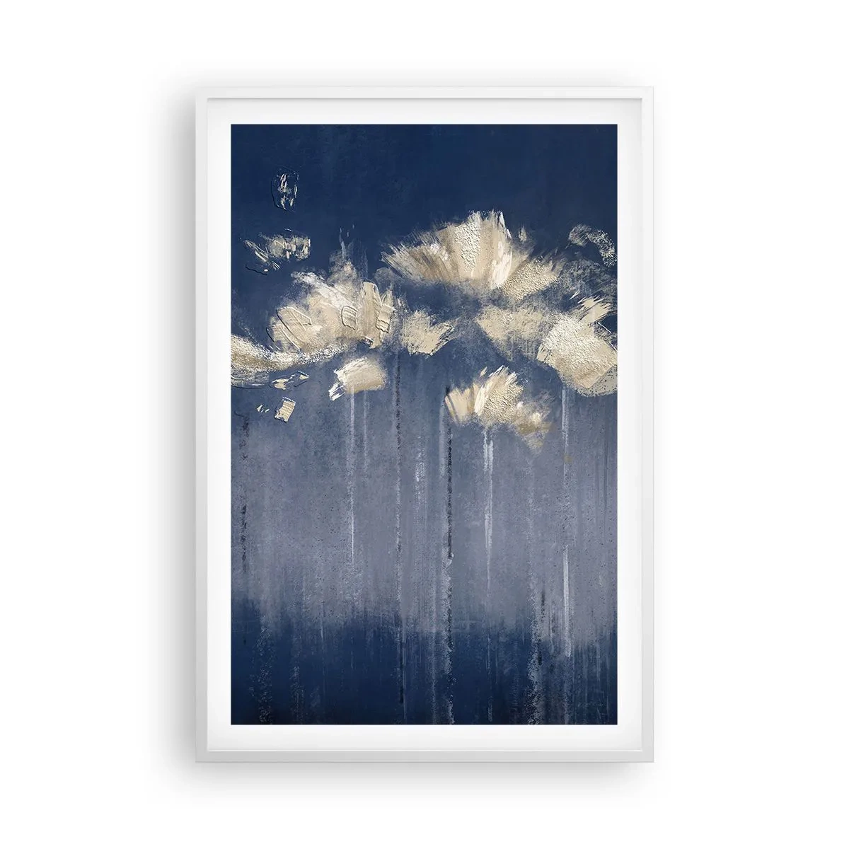 Plagát v bielom ráme - Ako okvetné lístky vo vetre - 61x91 cm
