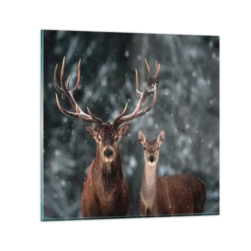 Obraz na skle - Pán lesa so svojou ženou - 70x70 cm