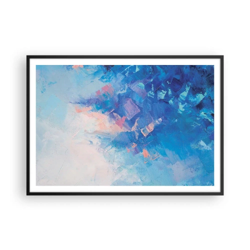 Plagát v čiernom ráme - Zimná abstrakcia - 100x70 cm