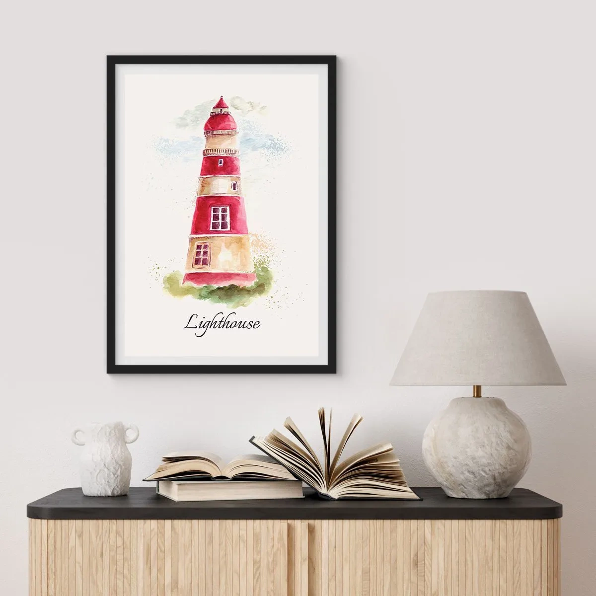 Plagát v čiernom ráme - Tu je vždy počasie - 61x91 cm