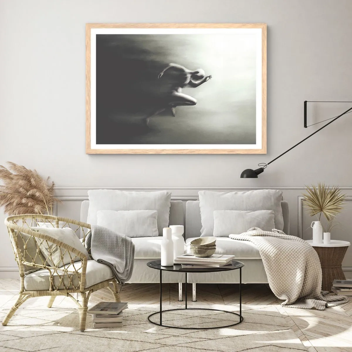 Plagát v ráme zo svetlého duba - Nezastaviteľný - 70x50 cm